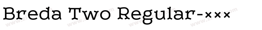 Breda Two Regular字体转换
